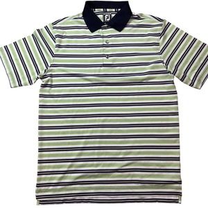 Footjoy Shirt Golf Polo Mens Size L Performance Activewear Green Athletic Fit